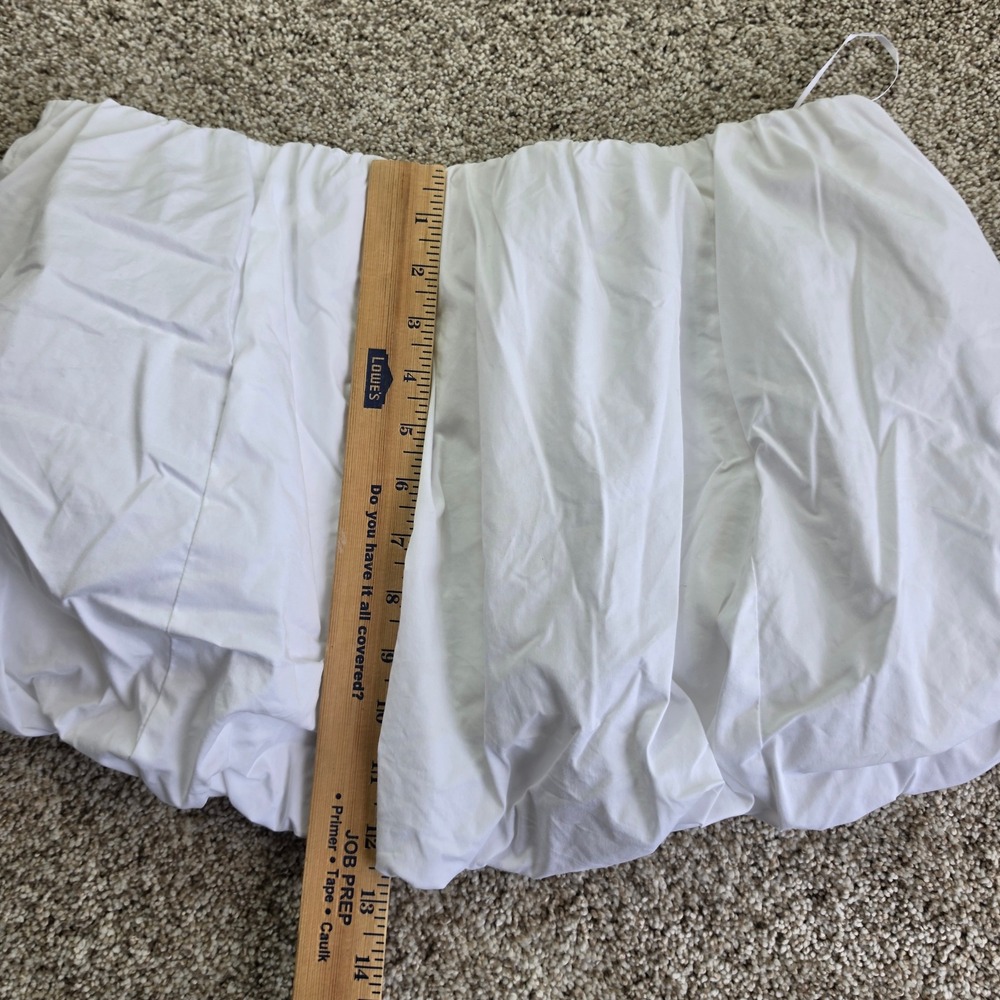 Khy Poplin Bubble Mini Skirt Womens Small White Puffed Voluminous Kylie Jenner - Picture 9 of 10
